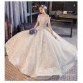 2017 роскошные высокое качество off-плечи цветок аппликация невесты платье бальное платье свадебное платье свадебное платье